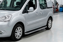 Peugeot Partner Tepee 2008-2018 Praguri Laterale Maydos V1 (2 buc, Aluminiu si Otel Inoxidabil) foto 1