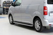 Fiat Scudo 2007-2015 Praguri Laterale Maydos V1 (2 buc, Aluminiu si Otel Inoxidabil) Ampatament Lung foto 1