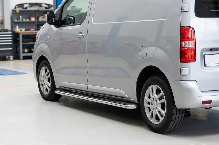 Fiat Scudo 2007-2015 Praguri Laterale Maydos V1 (2 buc, Aluminiu si Otel Inoxidabil) Ampatament Lung Image