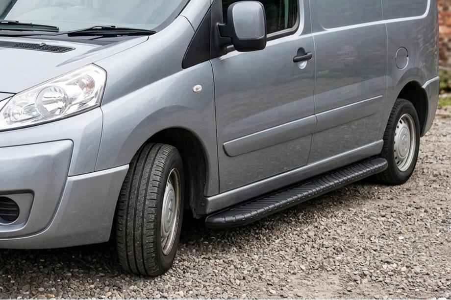 Fiat Scudo 2007-2015 Praguri Laterale Bosphorus Black (2 buc, Aluminiu) Image