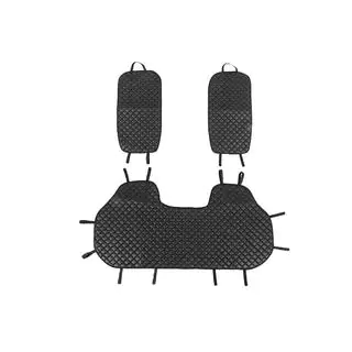 Huse pentru scaune spate ECO (Set, Negru cu cusatura neagra) foto 1