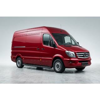 Praguri Laterale Allmond Black (2 buc, Aluminiu) Mercedes Sprinter W906 2006–2018 foto 1