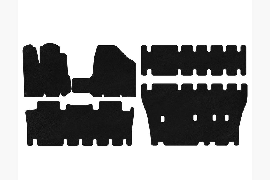 Toyota Sienna 2003-2009 Covorase textile Premium (3 randuri, negre) Image