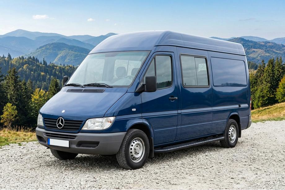 Mercedes Sprinter W901/902/903/904/905 1995–2006 Praguri Laterale Bosphorus Black (2 buc, Aluminiu) Image