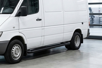 Volkswagen LT 1995-2006 Praguri Laterale Allmond Black (2 buc, Aluminiu) foto 1
