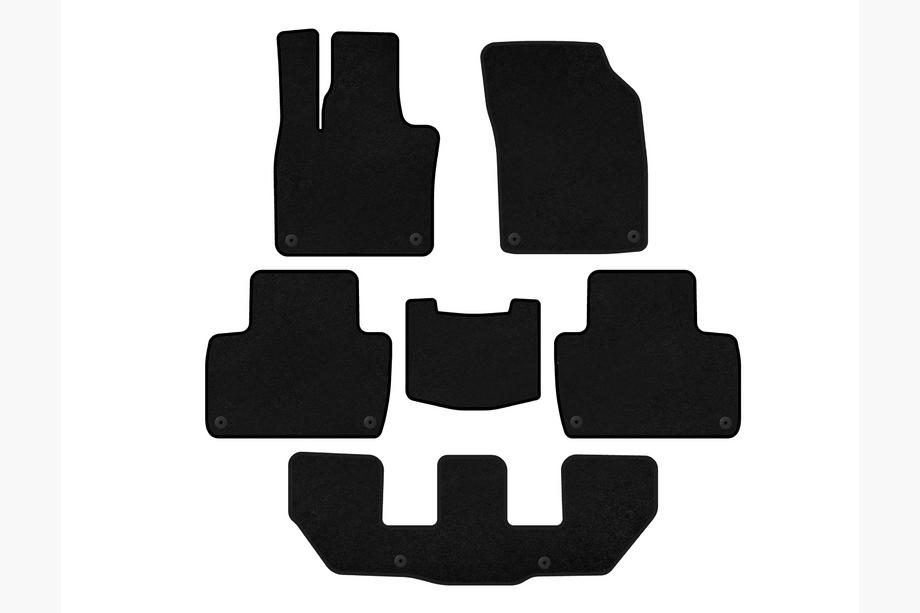 Volvo XC90 2015- Covorase textile Deluxe (3 randuri, Negru) Image