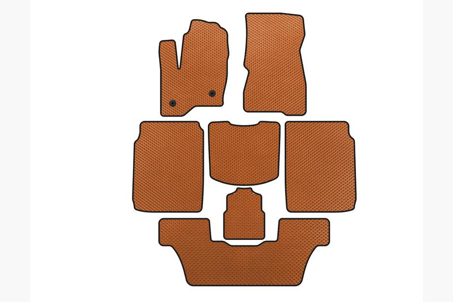 Ford Flex 2009-2019 Covorase EVA (3 Randuri, 2013-2019, Portocaliu) Image