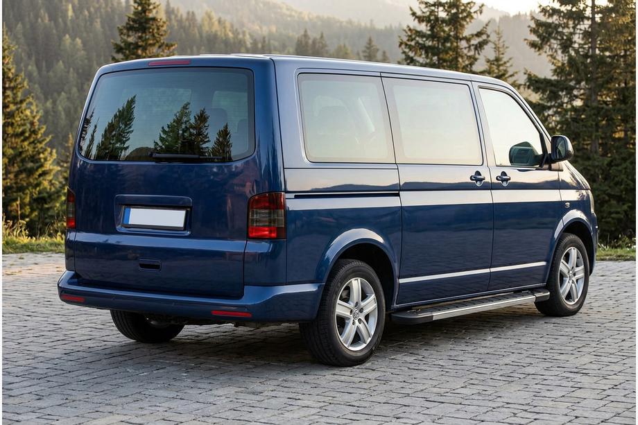 Volkswagen T5 Transporter 2003-2010 Praguri Laterale RedLine V1 (2 buc, Aluminiu) Ampatament Lung Image
