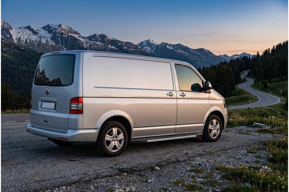 Volkswagen T5 Transporter 2003-2010 Praguri Laterale Duru (2 buc, Aluminiu) Ampatament Scurt Foto 2