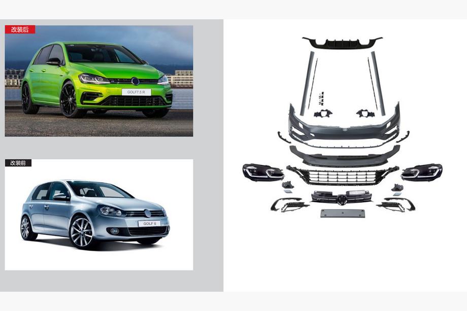 Volkswagen Golf 6 2008-2014 Kit restyling catre Golf 7R 2021+ Image