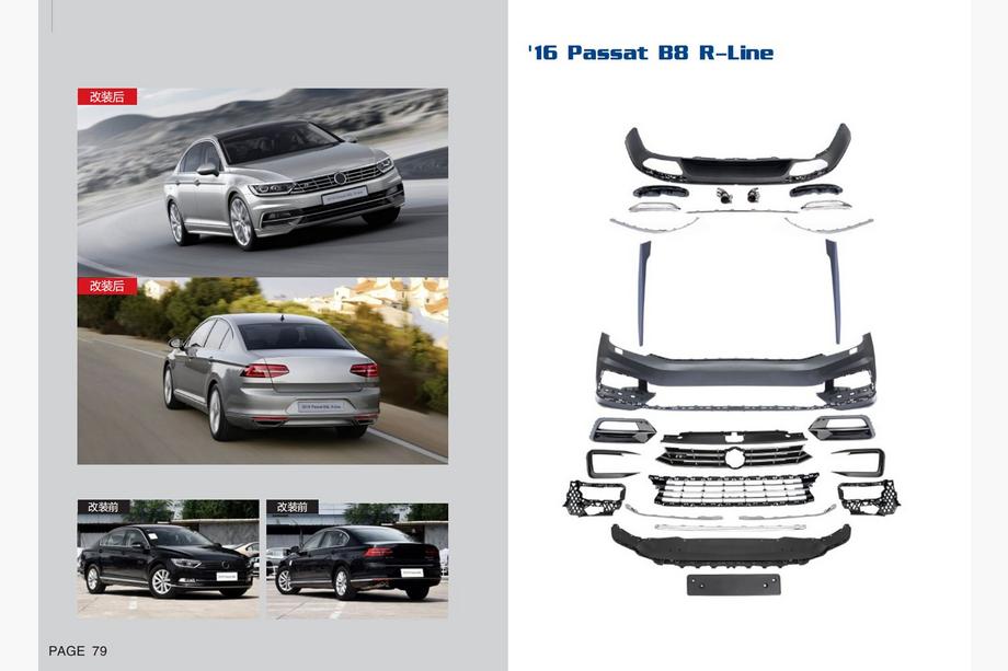 Volkswagen Passat B8 2015-2023 Kit Caroserie Complet R-Line (Pentru 2015-2020) Foto 1