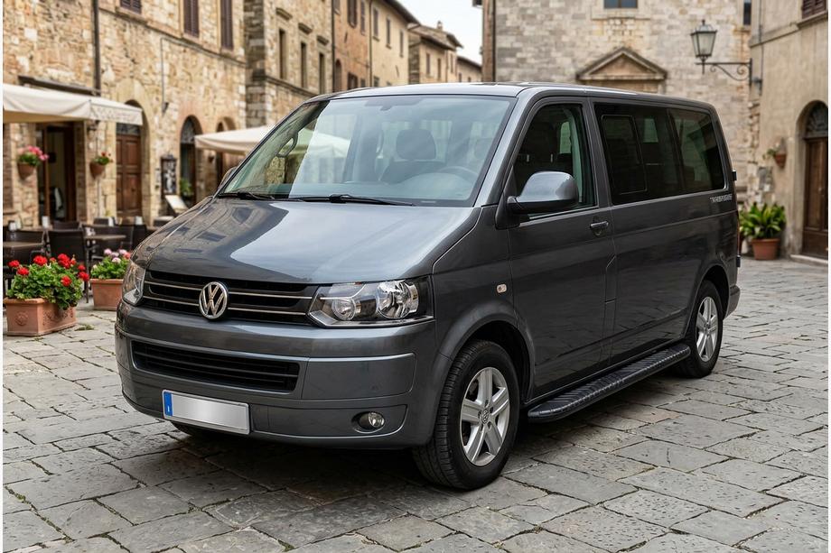 Volkswagen T5 2010-2015 Praguri Laterale Bosphorus Black (2 buc, Aluminiu) Ampatament Lung Foto 1