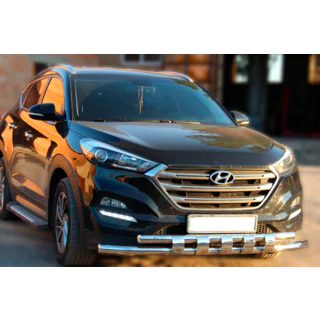 Protectie Fata Shark Inox Hyundai Tucson TL 2016-2021 foto 2