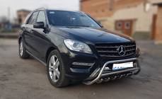 Mercedes GLE/ML class W166 2011-2018 Bullbar WT003 (Inox) foto 3