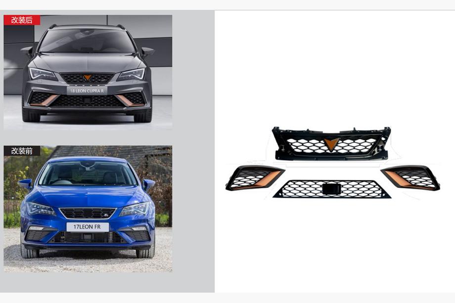 Seat Leon 2013-2020 Set grile Cupra R (Pentru 2017-2020 FR) Foto 1