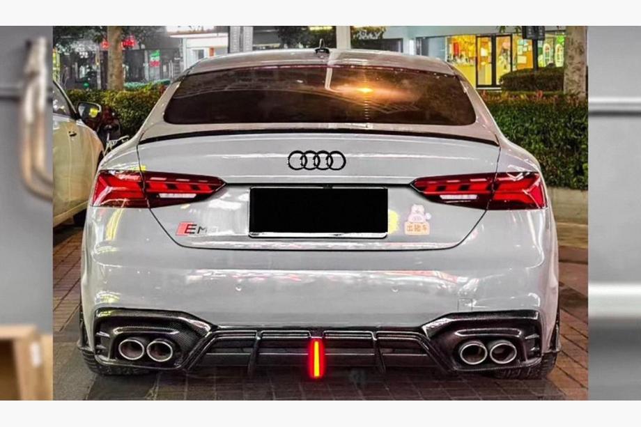 Audi A5 2016-2025 Difuzor Bara Spate V3 (pentru S-Line 2021-2025, Carbon) Foto 1