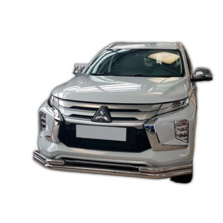 Protectie fata ST085 (2020+, inox) Mitsubishi Pajero Sport 2015- foto 2