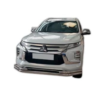 Protectie fata ST085 (2020+, inox) Mitsubishi Pajero Sport 2015- foto 2
