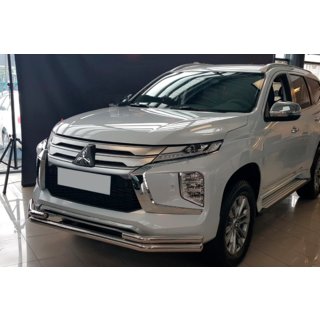 Protectie fata ST085 (2020+, inox) Mitsubishi Pajero Sport 2015- foto 1