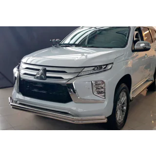 Protectie Fata F3-60 (2020+, Inox) Mitsubishi Pajero Sport 2015- foto 2