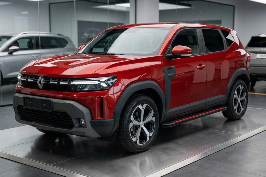 Renault Duster 2024- Praguri Laterale Maya Red (2 buc, Aluminiu) Image