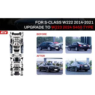 Kit restyling catre W223 AMG Line (cu manere usi si insertii)