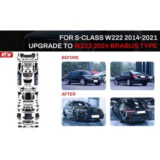 Kit restyling catre W223 BRB (cu manere usi si insertii)