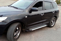 Hyundai Santa Fe 2 2006-2012 Praguri Laterale Line (2 buc, Aluminiu) foto 1