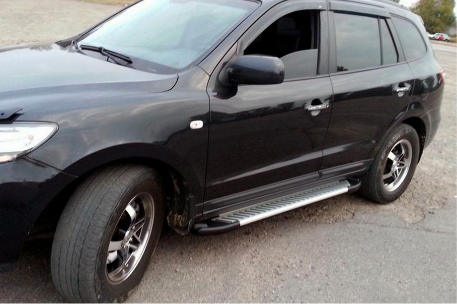 Hyundai Santa Fe 2 2006-2012 Praguri Laterale Line (2 buc, Aluminiu) Image