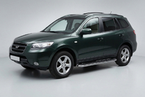 Hyundai Santa Fe 2 2006-2012 Praguri Laterale Maydos V1 (2 buc, Aluminiu si Otel Inoxidabil) foto 1