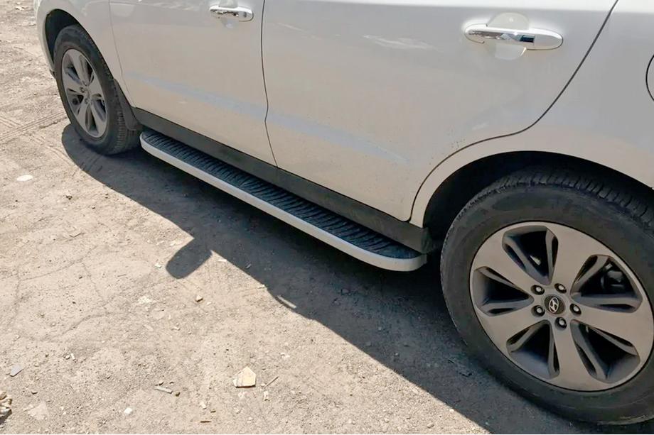 Hyundai Santa Fe 2 2006-2012 Praguri Laterale Tayga Grey (2 buc, Aluminiu) Foto 6