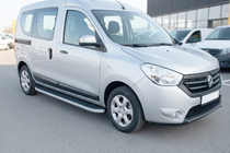 Renault Dokker 2013-2022 Praguri Laterale Tayga Grey (2 buc, Aluminiu) foto 1