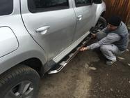 Renault Duster 2008–2017 Praguri Laterale Vison (2 buc, Aluminiu si Otel Inoxidabil) foto 3