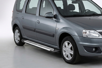 Dacia Logan MCV 2004-2014 Praguri Laterale Line (2 buc, Aluminiu) foto 1