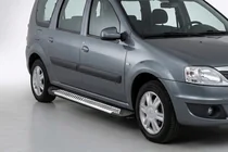 Dacia Logan MCV 2004-2014 Praguri Laterale Line (2 buc, Aluminiu) foto 1