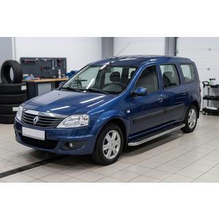 Praguri Laterale Maydos V1 (2 buc, Aluminiu si Otel Inoxidabil) Dacia Logan MCV 2004-2014 foto 3