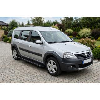 Praguri Laterale Bosphorus Black (2 buc, Aluminiu) Dacia Logan MCV 2004-2014 foto 3