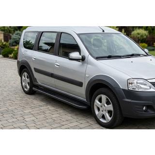 Praguri Laterale Bosphorus Black (2 buc, Aluminiu) Dacia Logan MCV 2004-2014 foto 1