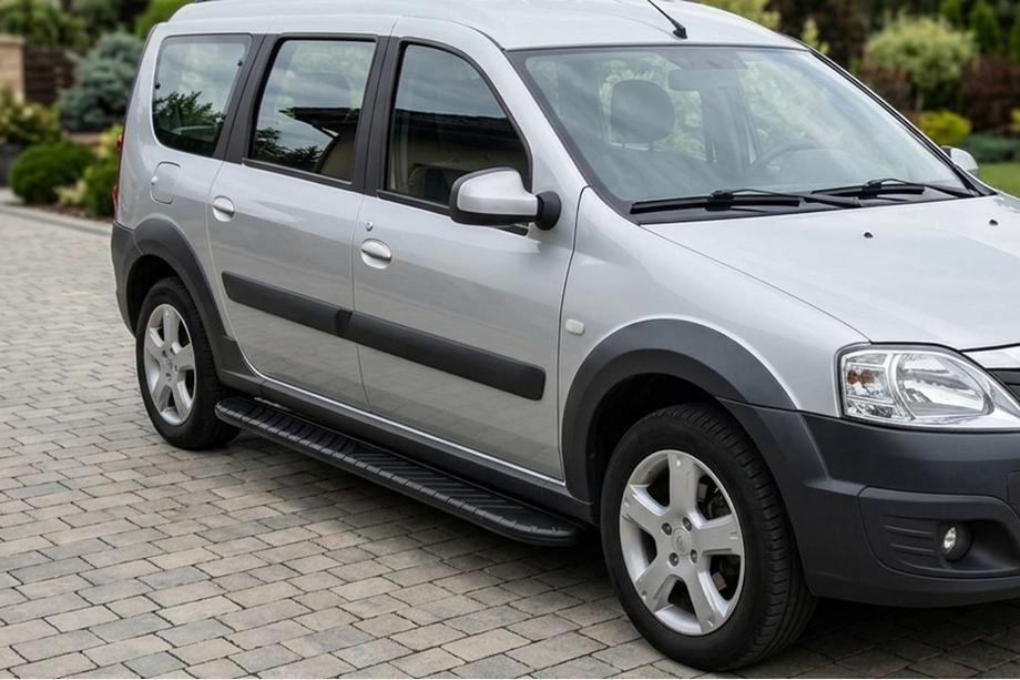 Dacia Logan MCV 2004-2014 Praguri Laterale Bosphorus Black (2 buc, Aluminiu) Image