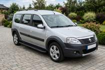 Renault Logan MCV 2005-2013 Praguri Laterale Bosphorus Black (2 buc, Aluminiu) foto 1