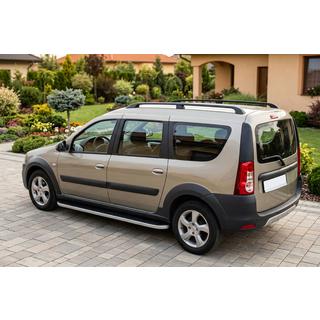 Praguri Laterale Tayga Grey (2 buc, Aluminiu) foto 1