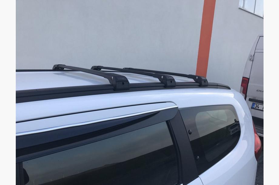 Dacia Lodgy 2012-2022 Bare portbagaj (transversale) pentru bare longitudinale integrate cu cheie WingCarrier V2 (2 buc) Gri Foto 25