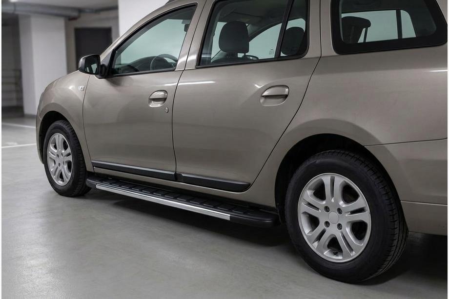 Renault Logan MCV 2013-2022 Praguri Laterale Duru (2 buc, Aluminiu) Image