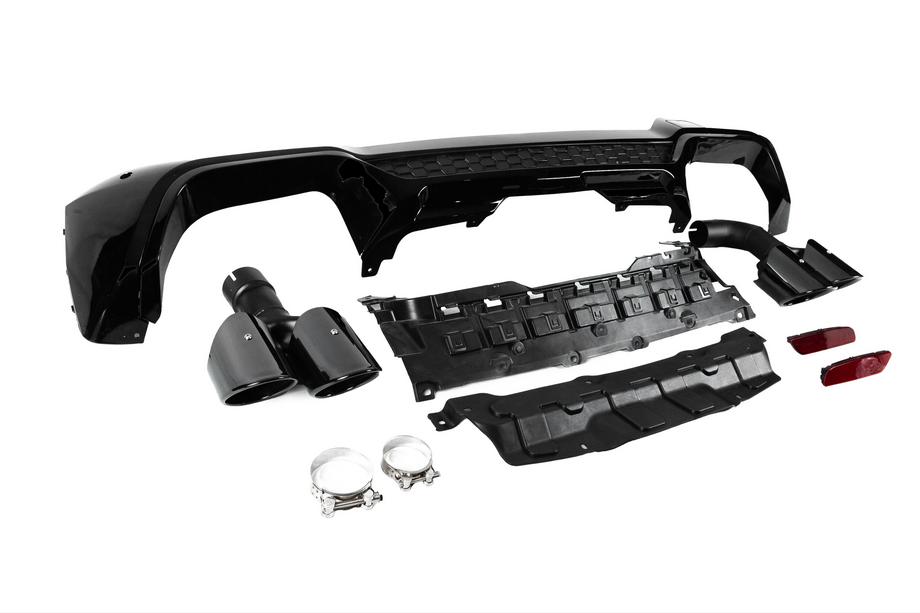 BMW X3 G01 2018- Difuzor spate cu terminatii evacuare (pentru F97/M-Sport 2022-2024) Foto 3