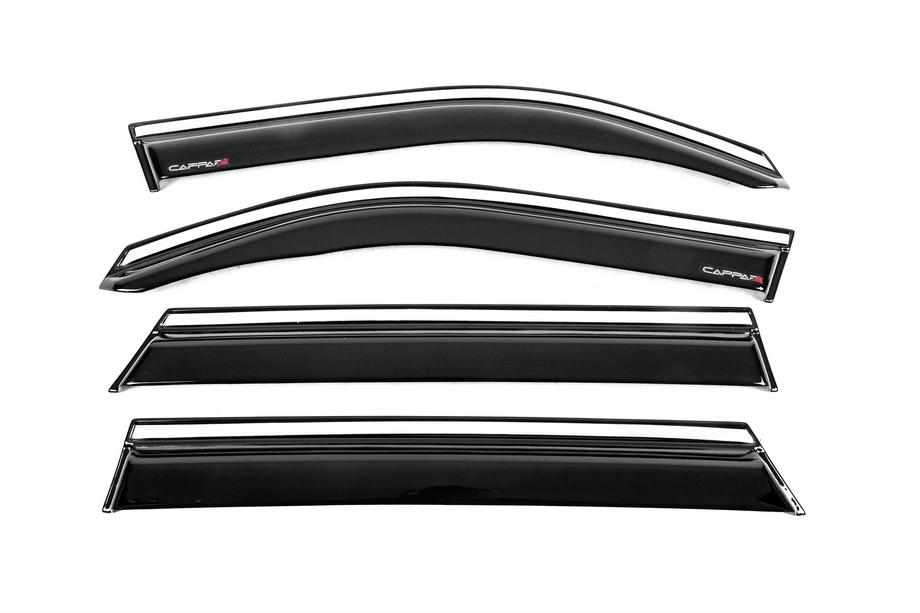 Dacia Duster 2024- Paravanturi geamuri cu bandou cromat EuroCap (set 4 buc.) Image