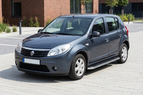 Dacia Sandero 2007-2013 Praguri Laterale Maydos V1 (2 buc, Aluminiu si Otel Inoxidabil) foto 1