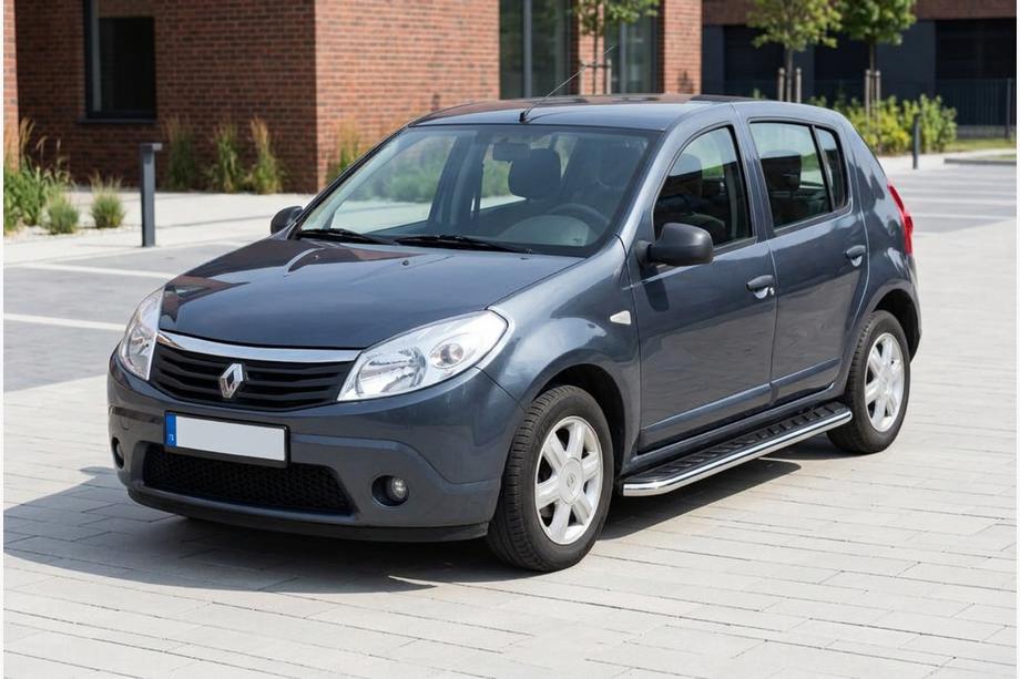 Dacia Sandero 2007-2013 Praguri Laterale Maydos V1 (2 buc, Aluminiu si Otel Inoxidabil) Image