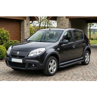 Praguri Laterale Allmond Black (2 buc, Aluminiu) Renault Sandero 2007-2013 foto 1