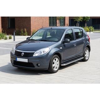 Praguri Laterale Maydos V1 (2 buc, Aluminiu si Otel Inoxidabil) Renault Sandero 2007-2013 foto 1