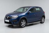 Dacia Sandero 2013-2020 Praguri Laterale Maydos V1 (2 buc, Aluminiu si Otel Inoxidabil) foto 1